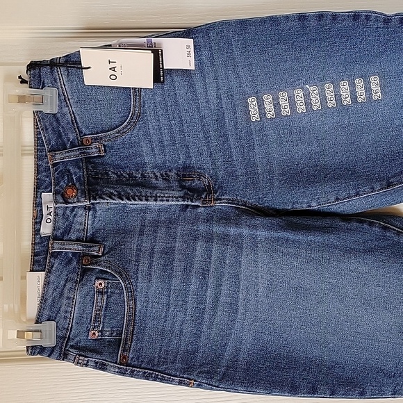 NWT Oat New York high rise straight crop pants NWT Size 26 - Picture 2 of 4